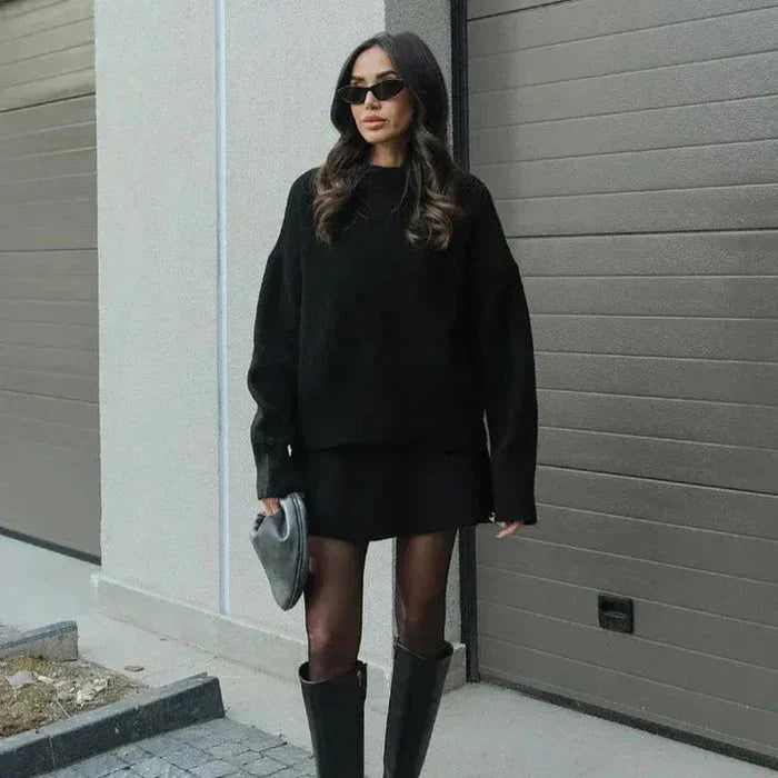 Luxury Knitted Top & Skirt Set