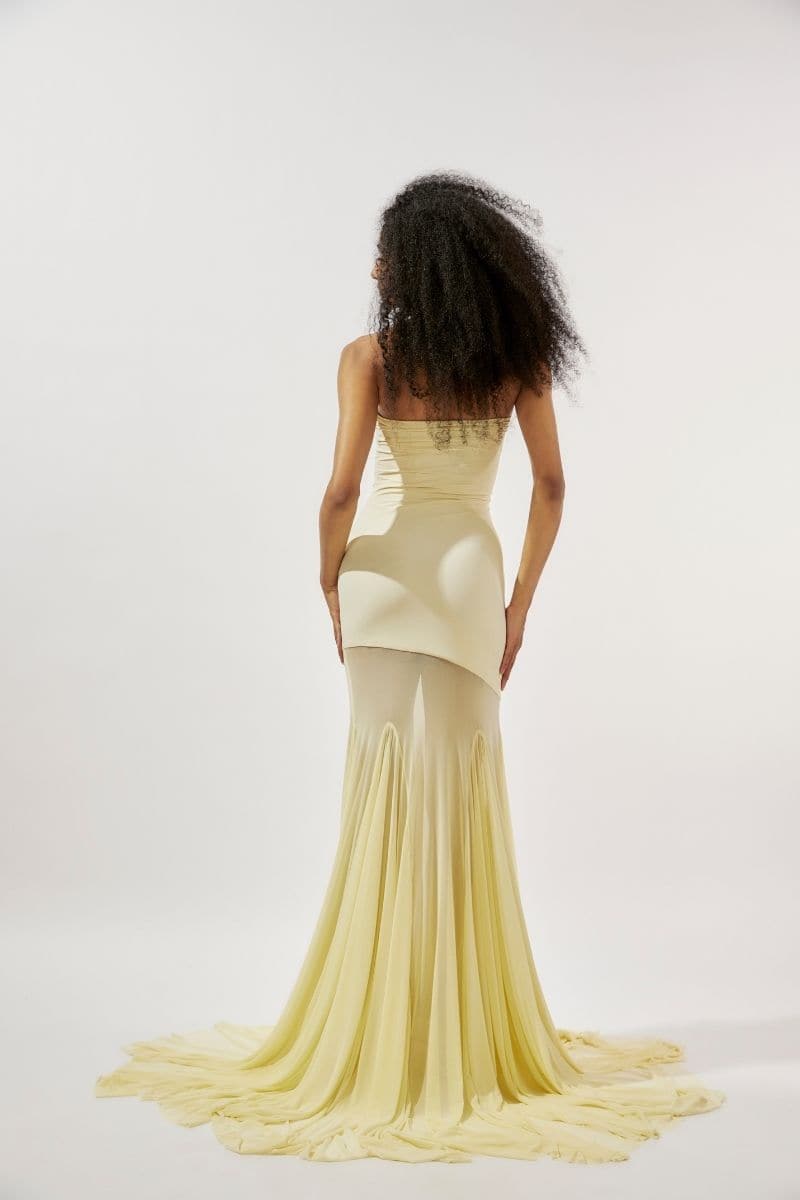 Dahlia Butter Yellow Tube Gown