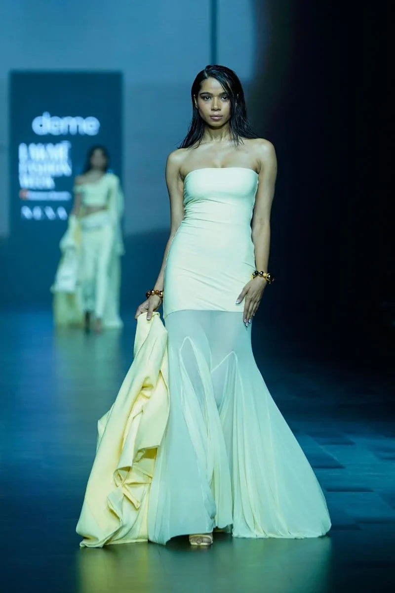 Dahlia Butter Yellow Tube Gown