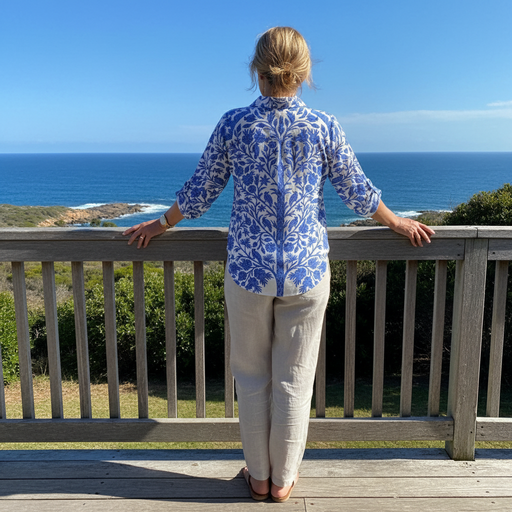 Frederikke™ | Blue Garden Blouse