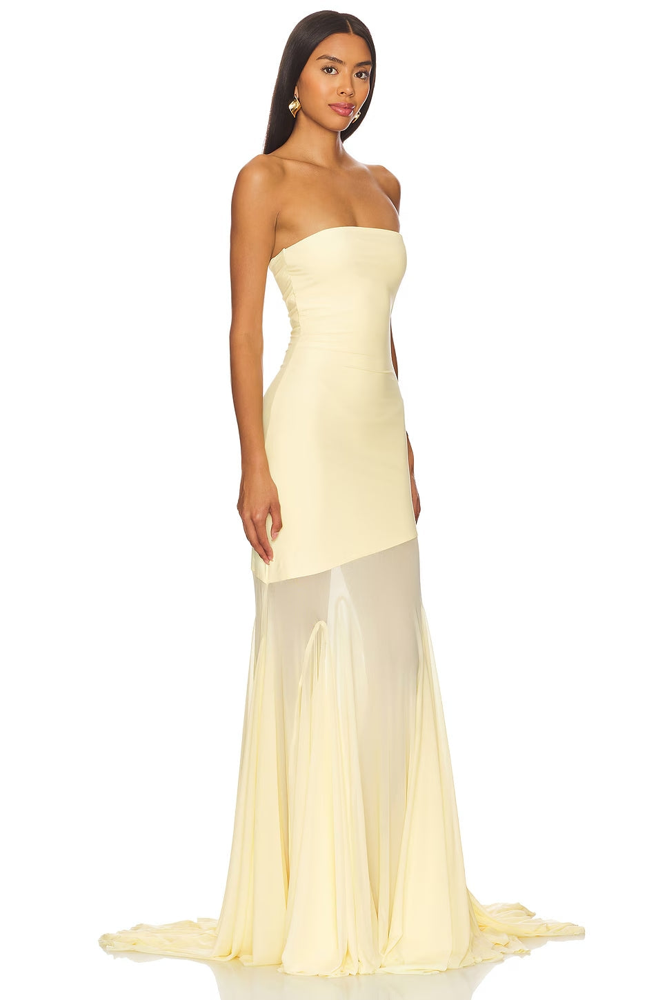 Dahlia Butter Yellow Tube Gown