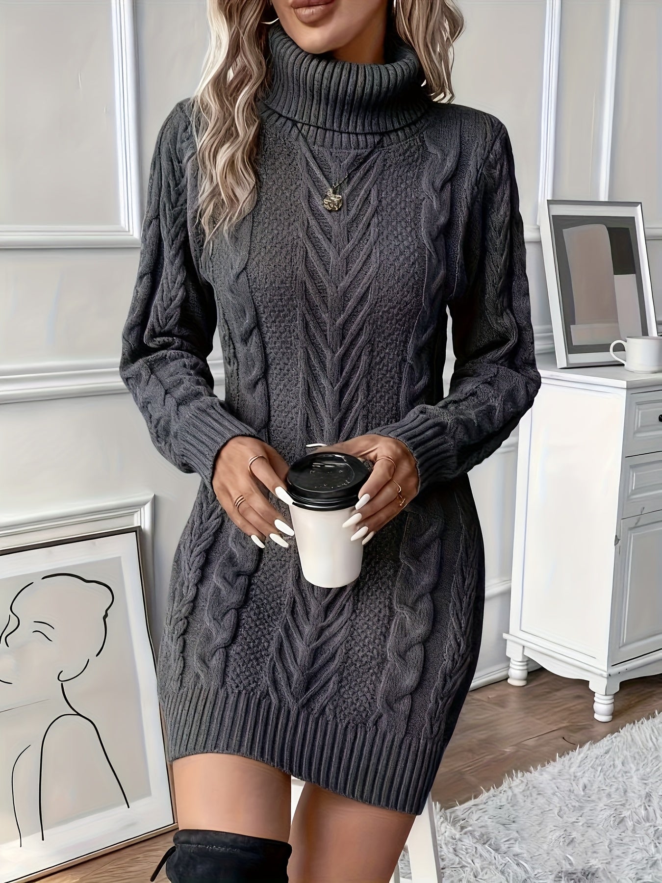 Marelyn™ Knit Turtleneck Dress
