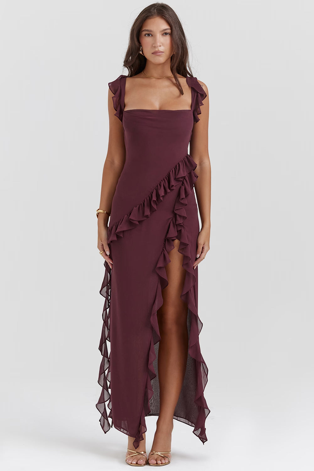 Ariela ruffle maxi dress