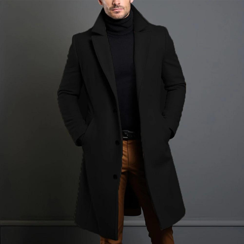 Valmorra™ Midnight Wool Overcoat