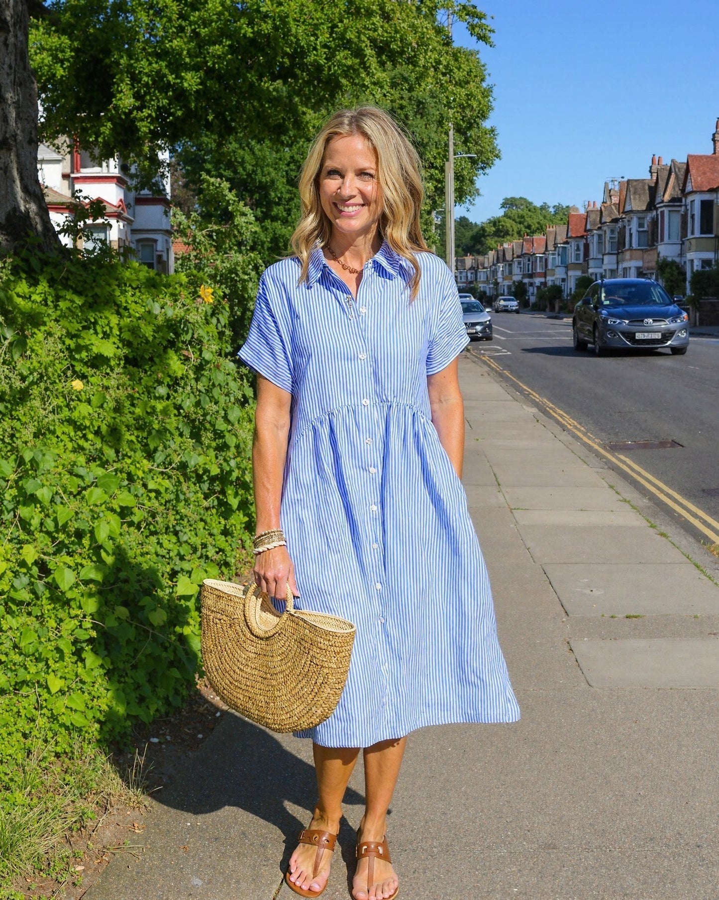 Caryla™ Button-Up Midi Dress