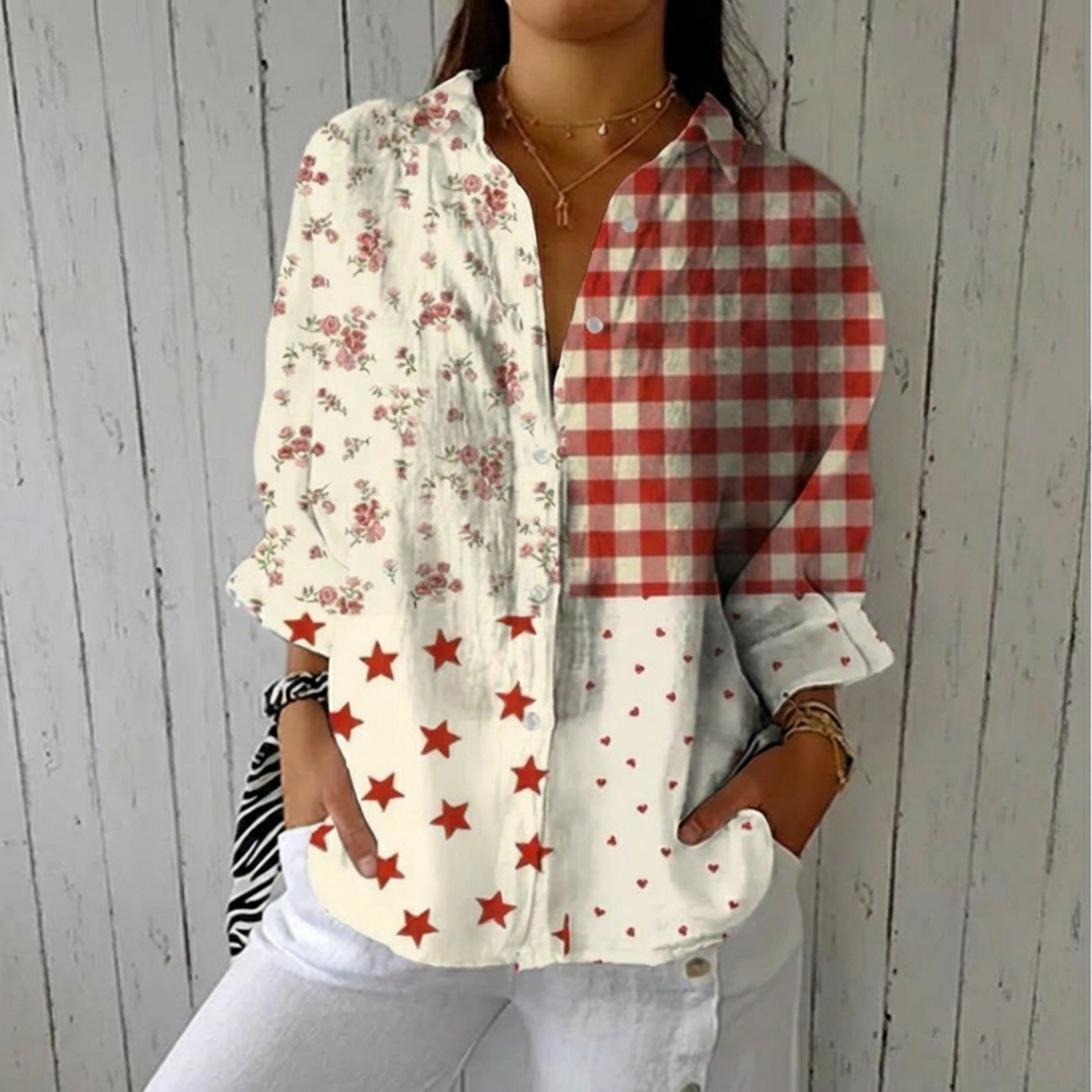 Elise™ | Country Patchwork Blouse