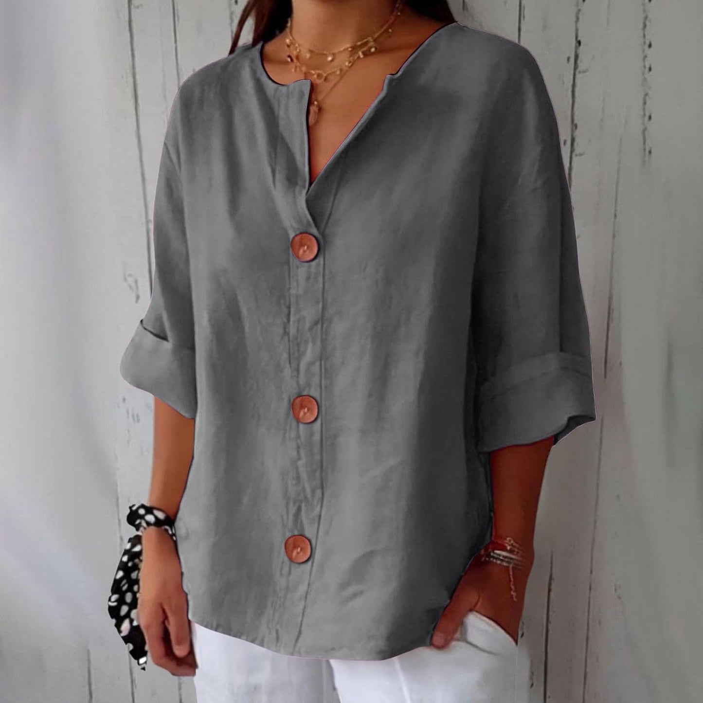 Noora™ Relaxed Linen Blouse