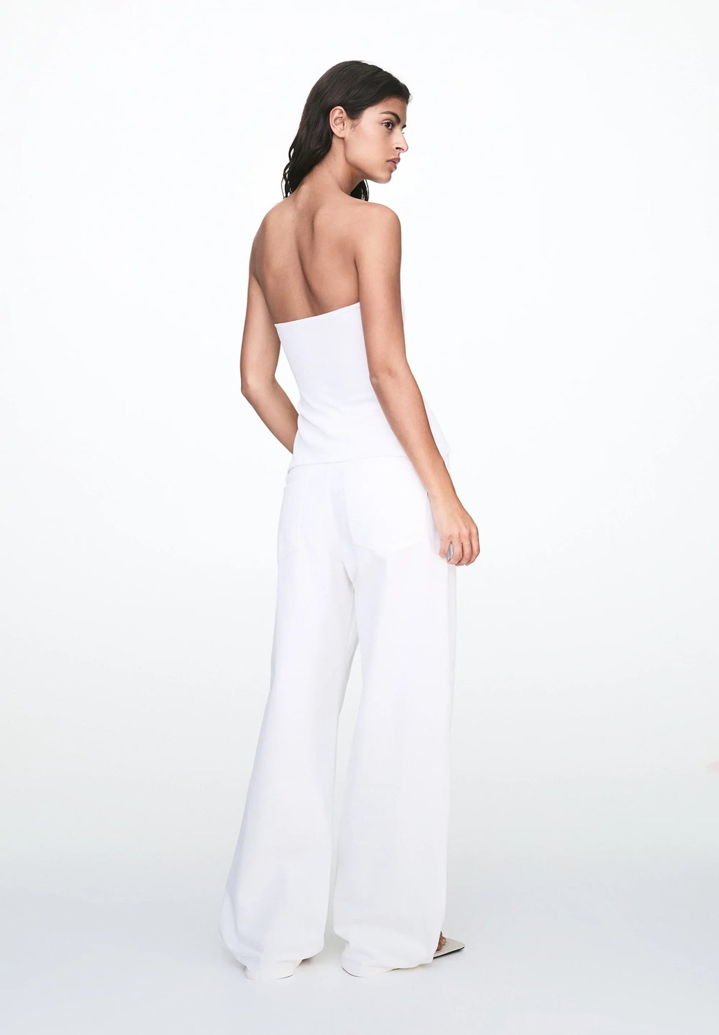 Knitted Slit Detail Tube Top