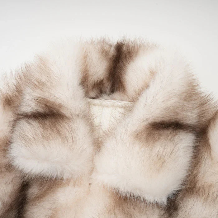 Maélie Faux-Fur Ribbed Jacket