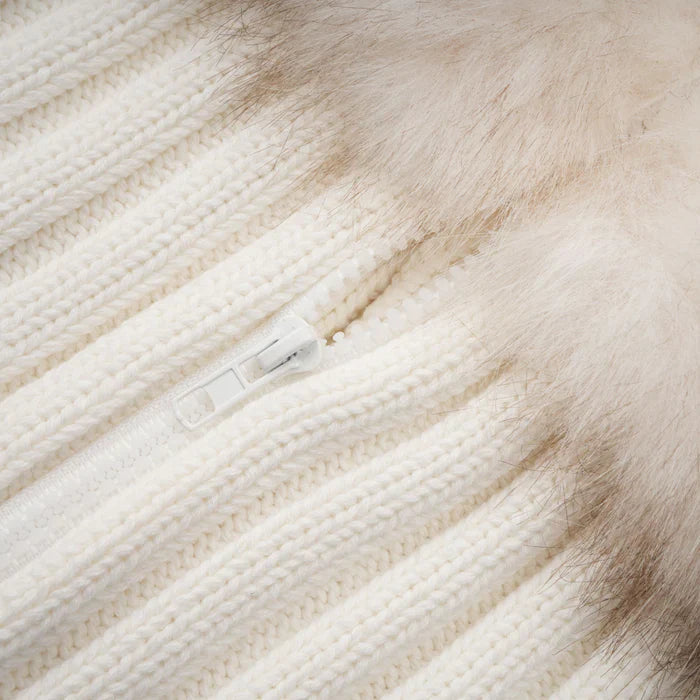 Maélie Faux-Fur Ribbed Jacket