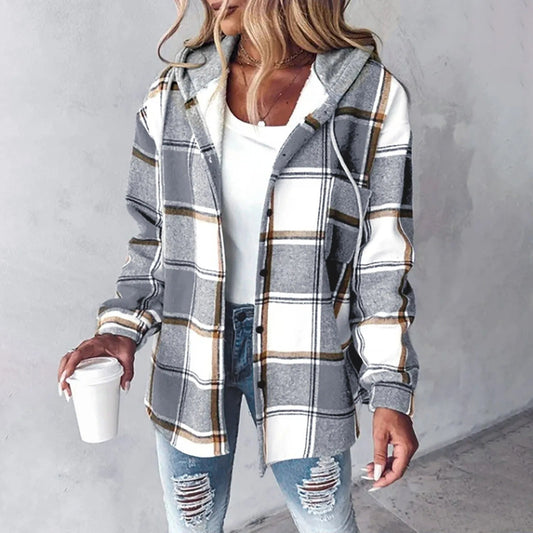 Kavina™ Plaid Hoodie Jacket