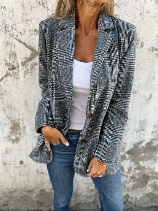 Brinora™ Classic Plaid Blazer