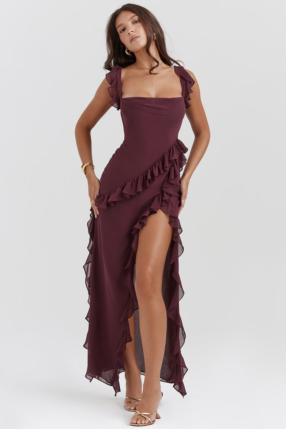 Ariela ruffle maxi dress