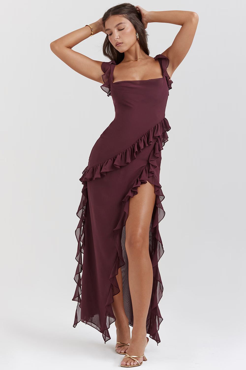 Ariela ruffle maxi dress