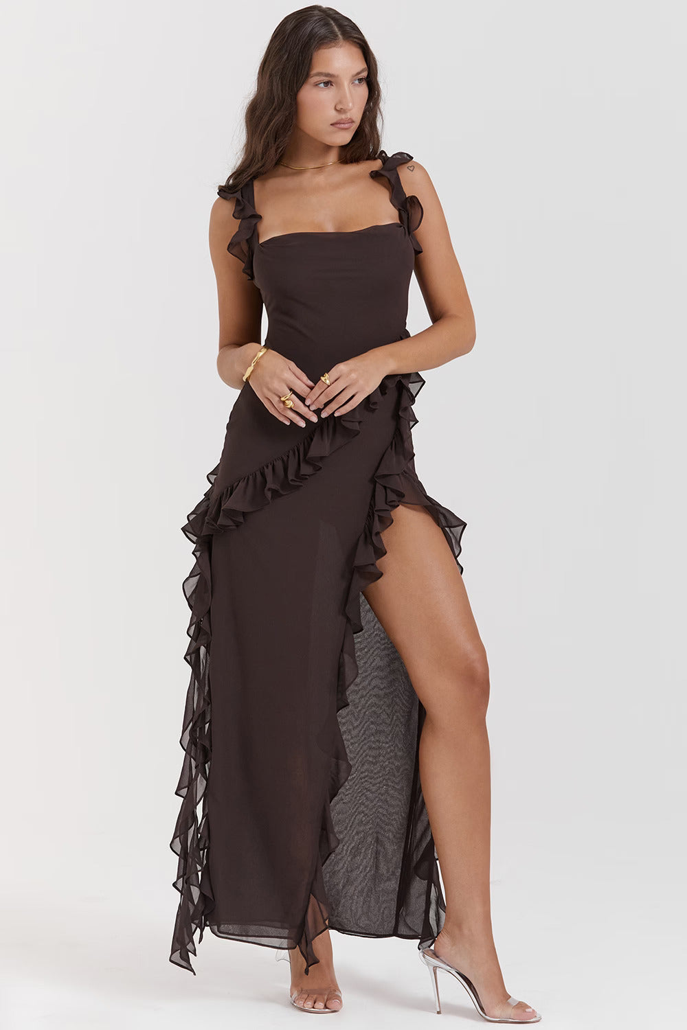 Ariela ruffle maxi dress