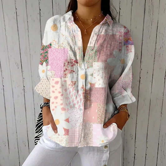 Fanny™ | Patchwork Daisy Blouse