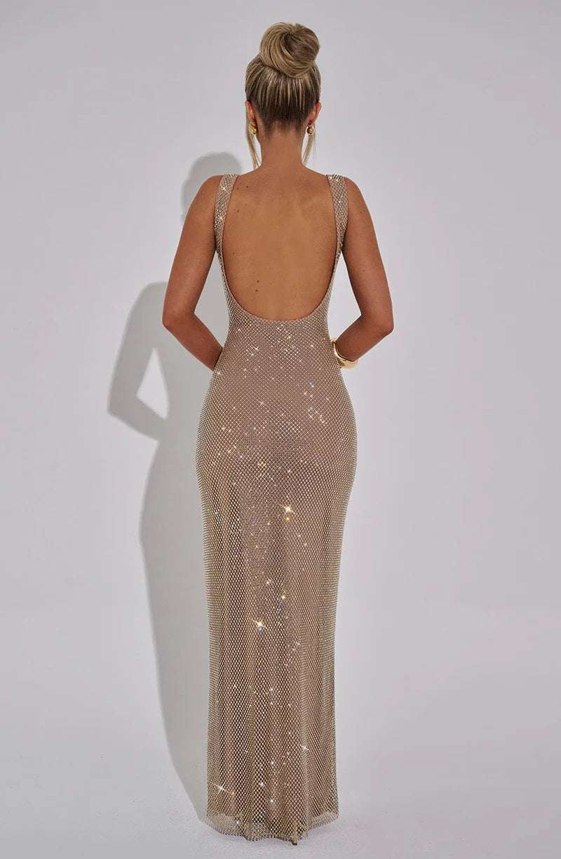 Petra Maxi Dress - Silver