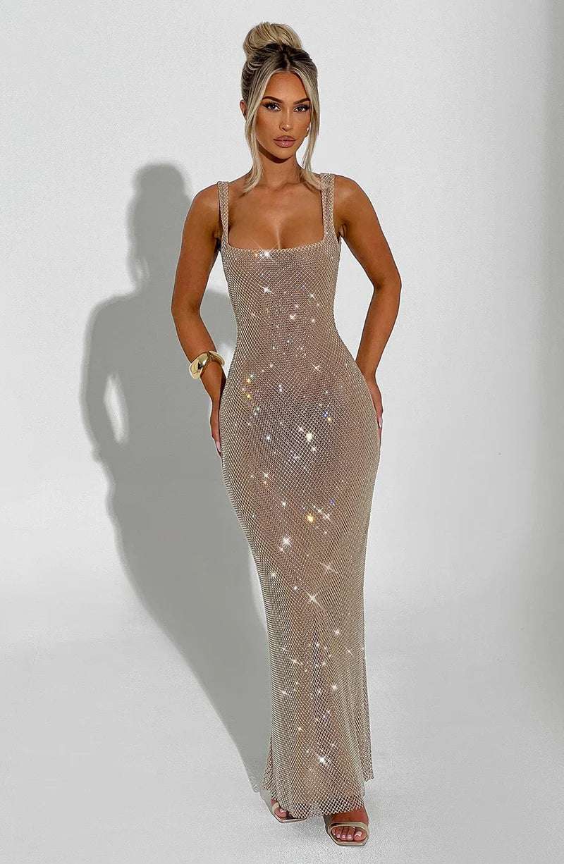 Petra Maxi Dress - Silver